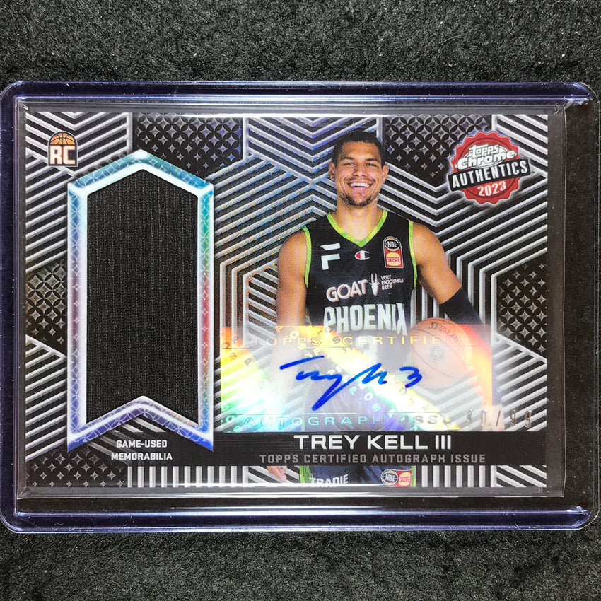 2022-23 Topps Chrome NBL TREY KELL III Authentics Rookie Jersey Auto 40/99