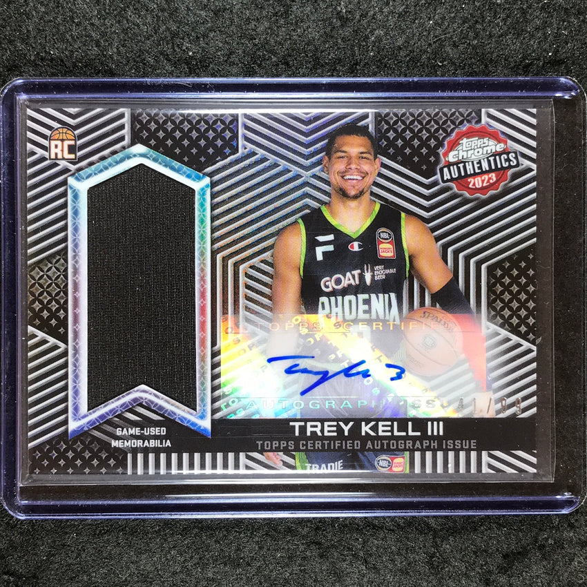 2022-23 Topps Chrome NBL TREY KELL III Authentics Rookie Jersey Auto 41/99