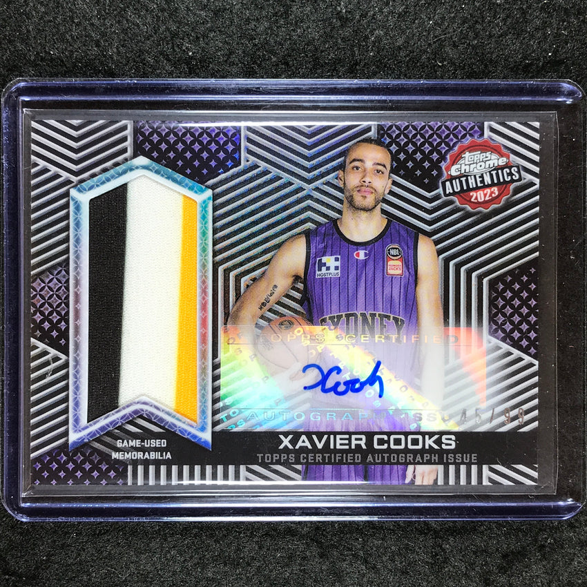 2022-23 Topps Chrome NBL XAVIER COOKS Authentics Jersey Auto 45/99