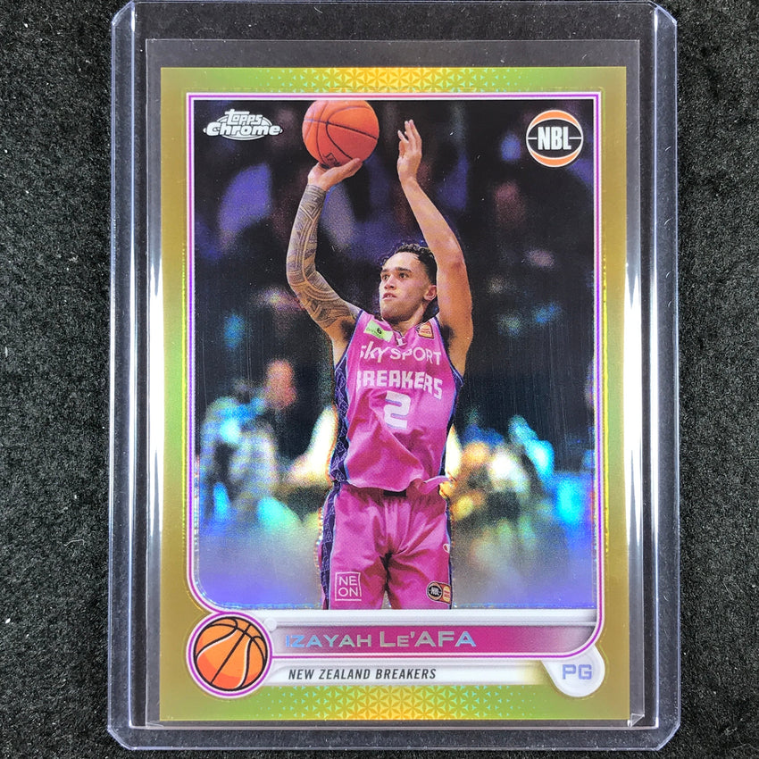 2022-23 Topps Chrome NBL IZAYAH LE'AFA Gold 19/50 #56