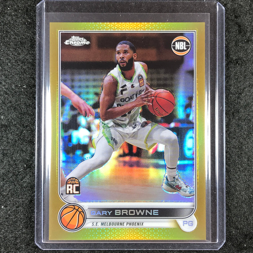 2022-23 Topps Chrome NBL GARY BROWNE Rookie Gold 19/50 #73