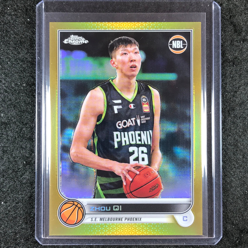 2022-23 Topps Chrome NBL ZHOU QI Gold 16/50 #77