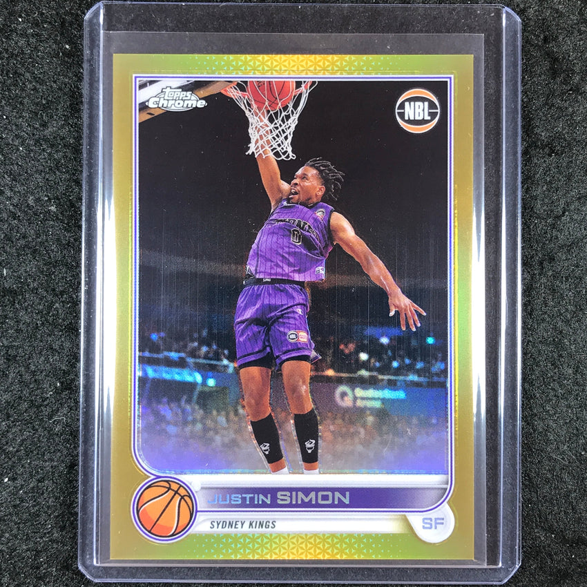 2022-23 Topps Chrome NBL JUSTIN SIMON Gold 20/50 #88