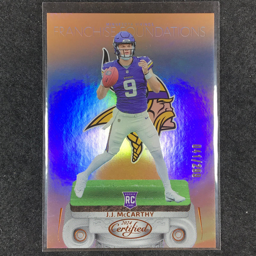2024 Certified Football J.J. MCCARTHY Franchise Foundations Rookie Bronze 41/299