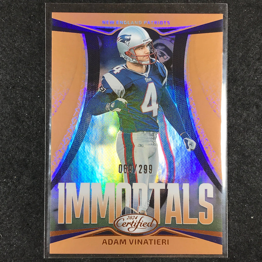 2024 Certified Football ADAM VINATIERI Immortals Bronze Mirror 69/299