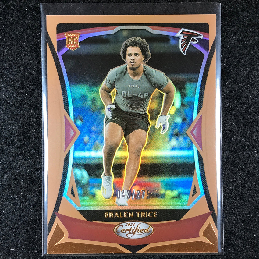 2024 Certified Football BRALEN TRICE Rookie Base Bronze Mirror 43/275 #155