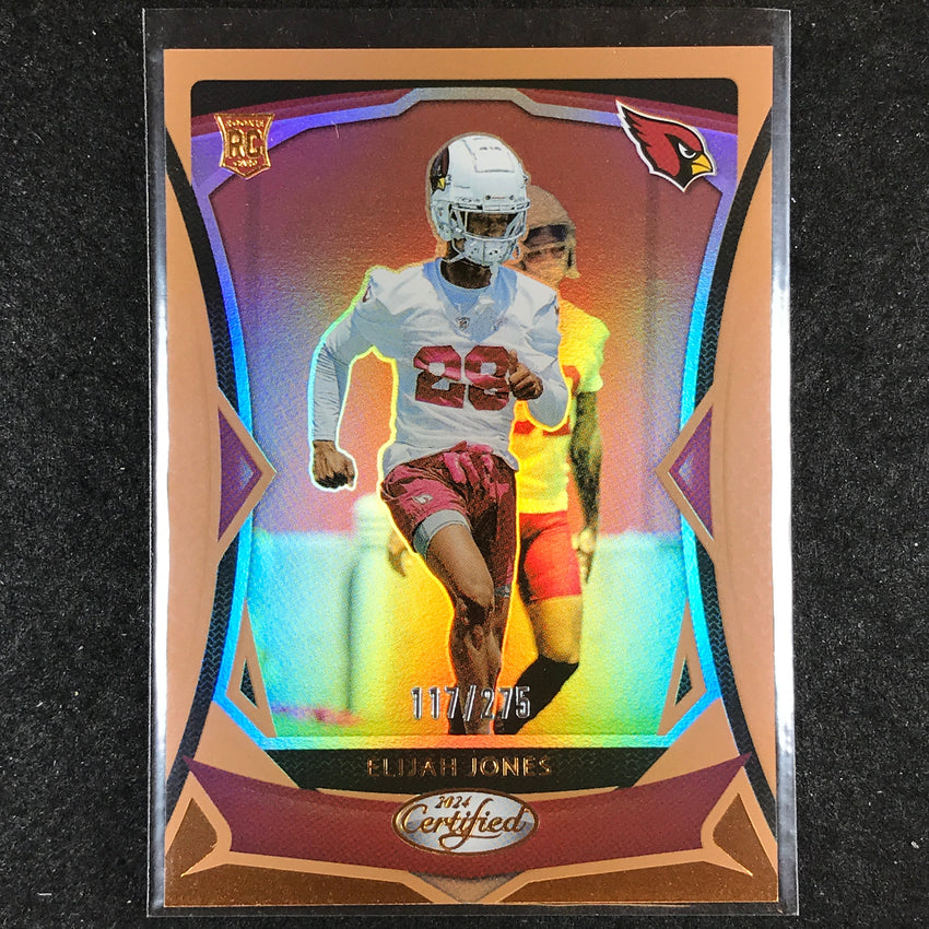 2024 Certified Football ELIJAH JONES Rookie Base Bronze Mirror 117/275 #165