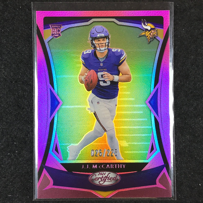 2024 Certified Football J.J. MCCARTHY Rookie Base Pink Mirror 25/225 #108