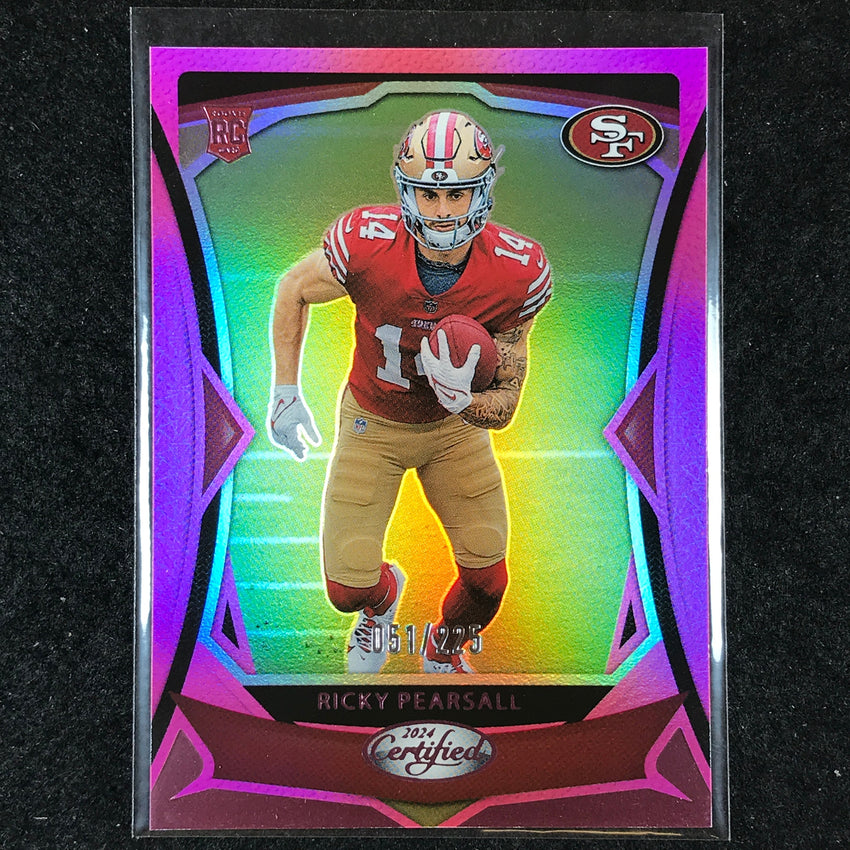 2024 Certified Football RICKY PEARSALL Rookie Base Pink Mirror 51/225 #122