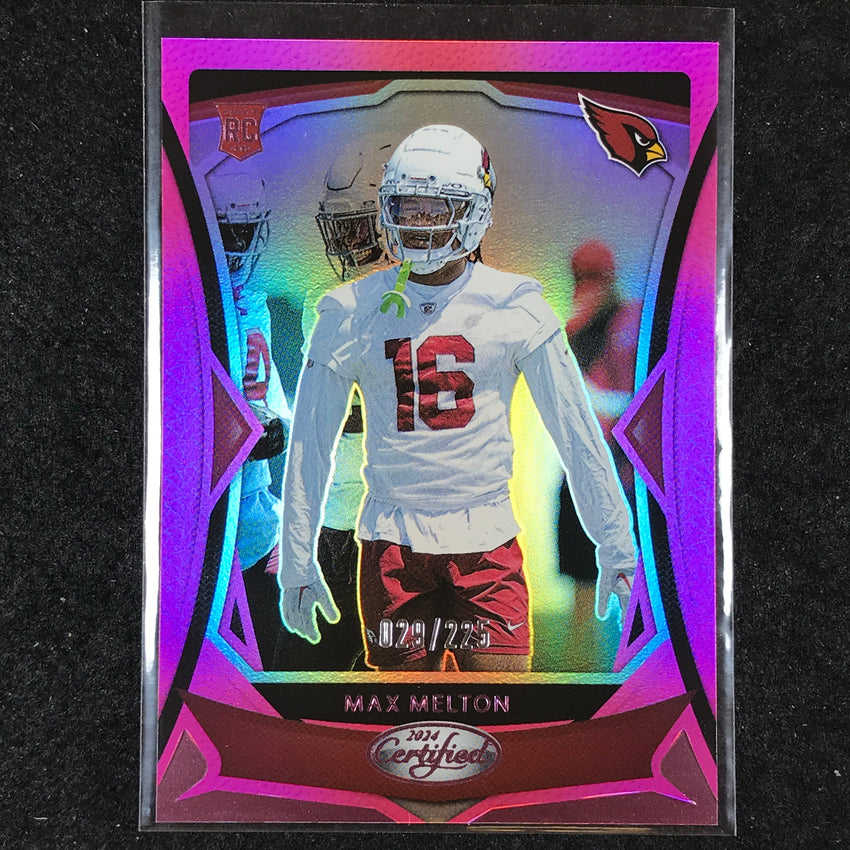 2024 Certified Football MAX MELTON Rookie Base Pink Mirror 29/225 #134