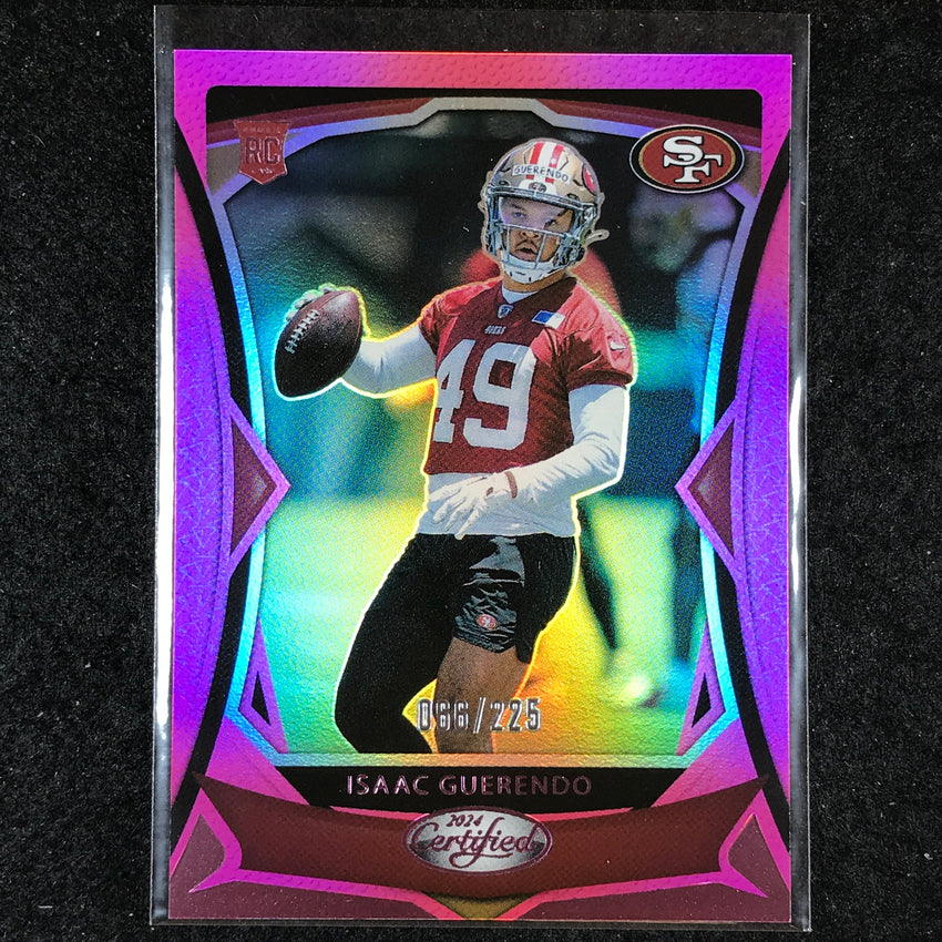 2024 Certified Football ISAAC GUERENDO Rookie Base Pink Mirror 66/225 #197