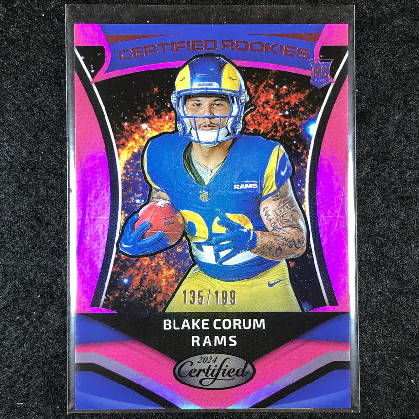 2024 Certified Football BLAKE CORUM Certified Rookies Pink Mirror 135/199