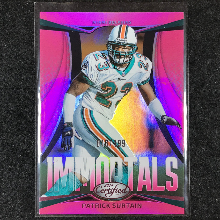 2024 Certified Football PATRICK SURTAIN Immortals Pink Mirror 16/199
