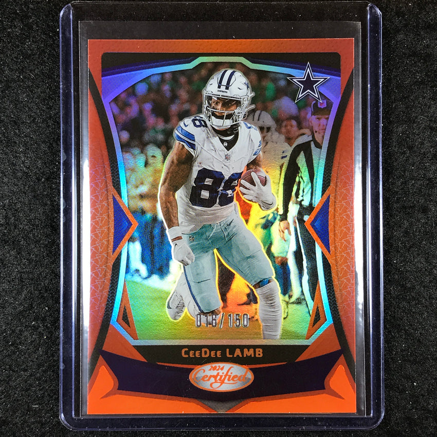 2024 Certified Football CEEDEE LAMB Base Orange Mirror 16/150 #19