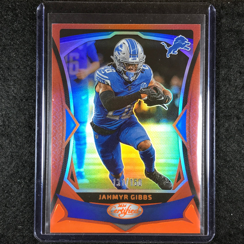 2024 Certified Football JAHMYR GIBBS Base Orange Mirror 131/150 #49
