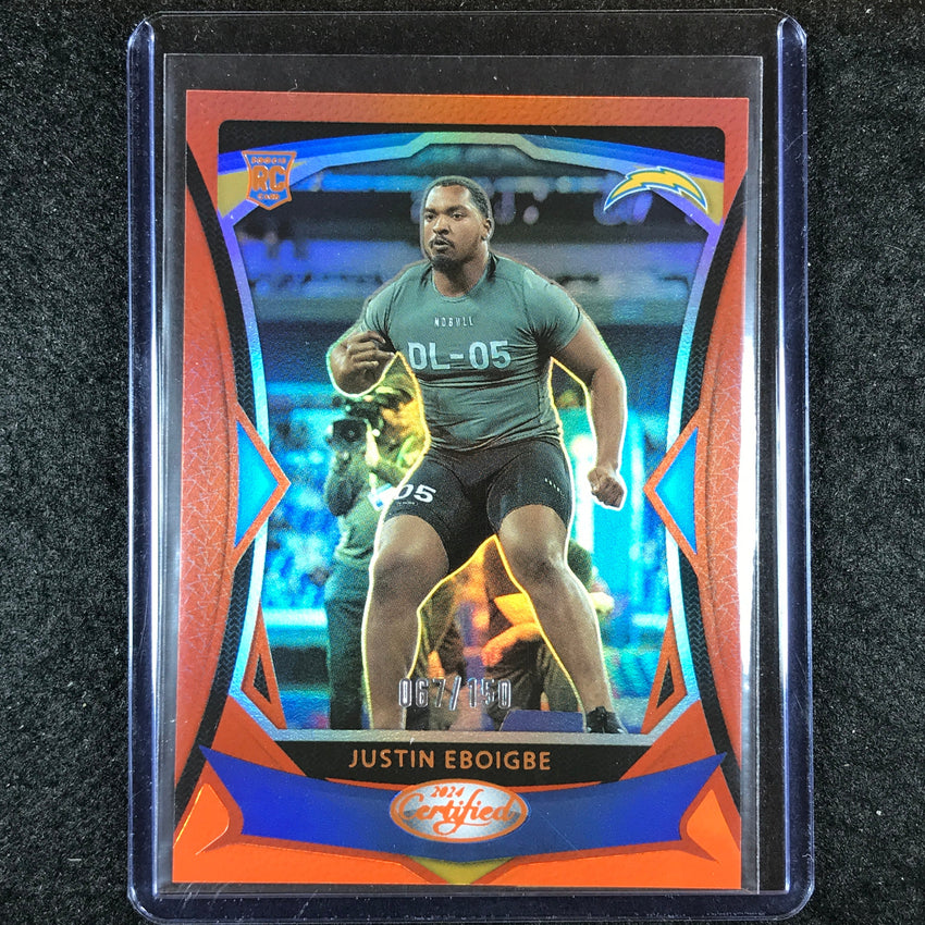 2024 Certified Football JUSTIN EBOIGBE Rookie Base Orange Mirror 67/150 #179