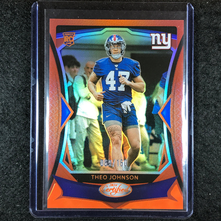 2024 Certified Football THEO JOHNSON Rookie Base Orange Mirror 69/150 #181