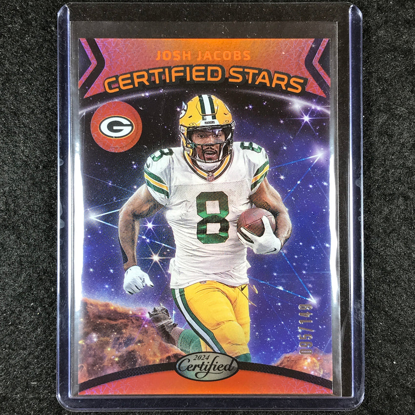 2024 Certified Football JOSH JACOBS Certified Stars Orange Mirror 95/149 #4