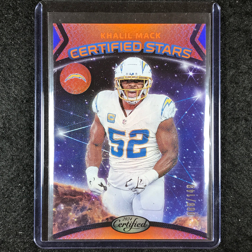 2024 Certified Football KHALIL MACK Certified Stars Orange Mirror 66/149 #16