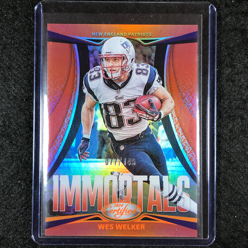 2024 Certified Football WES WELKER Immortals Orange Mirror 77/149 #20