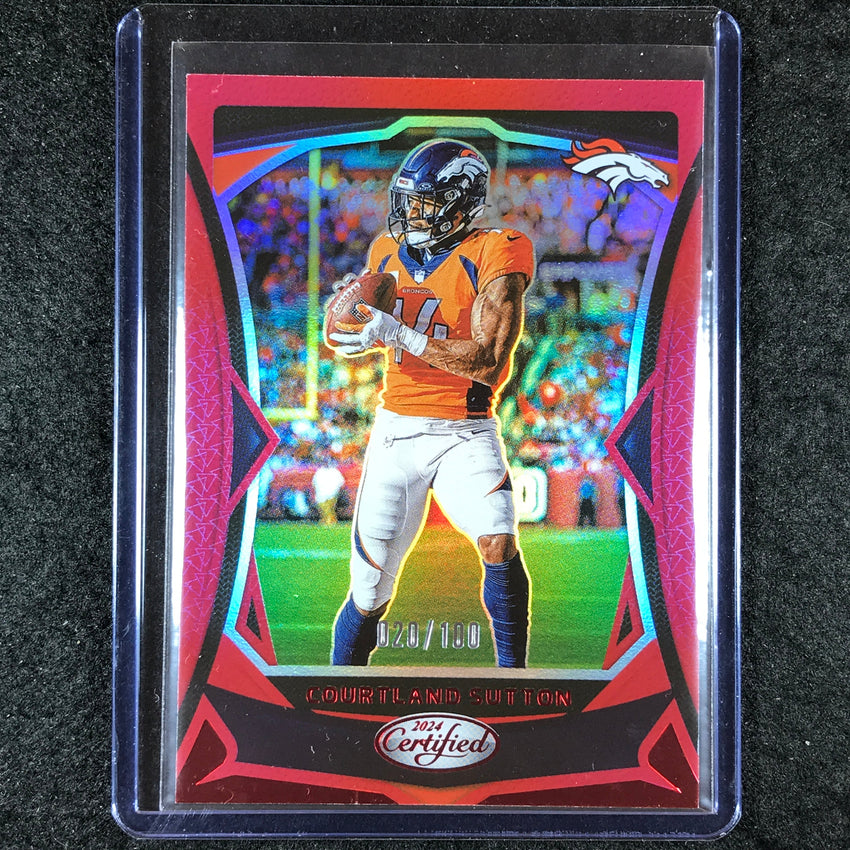2024 Certified Football COURTLAND SUTTON Base Red Mirror 20/100 #24