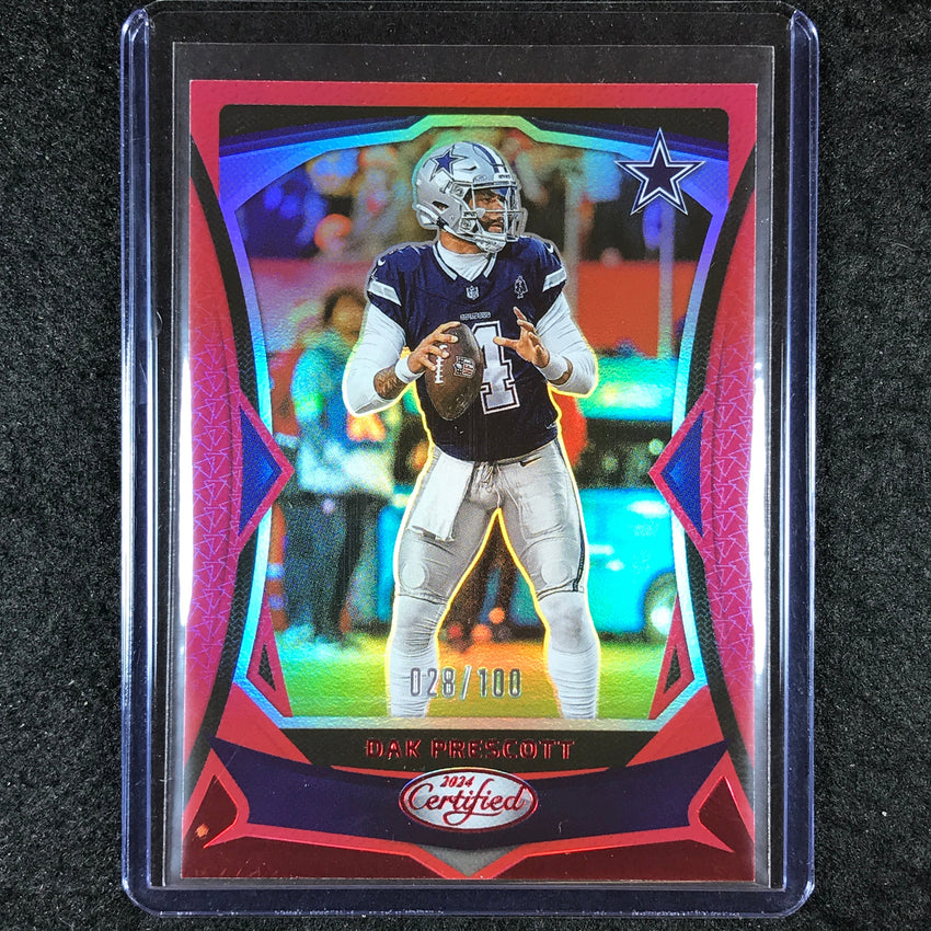 2024 Certified Football DAK PRESCOTT Base Red Mirror 28/100 #25