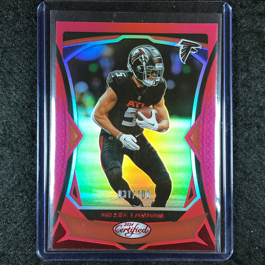 2024 Certified Football DRAKE LONDON Base Red Mirror 31/100 #42
