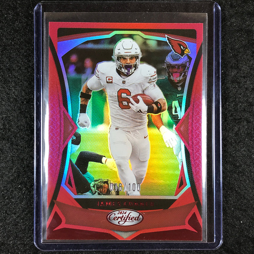 2024 Certified Football JAMES CONNER Base Red Mirror 16/100 #51