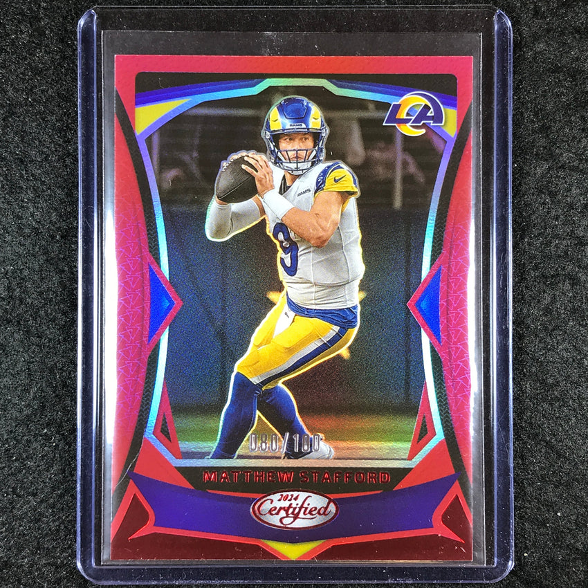 2024 Certified Football MATTHEW STAFFORD Base Red Mirror 80/100 #73