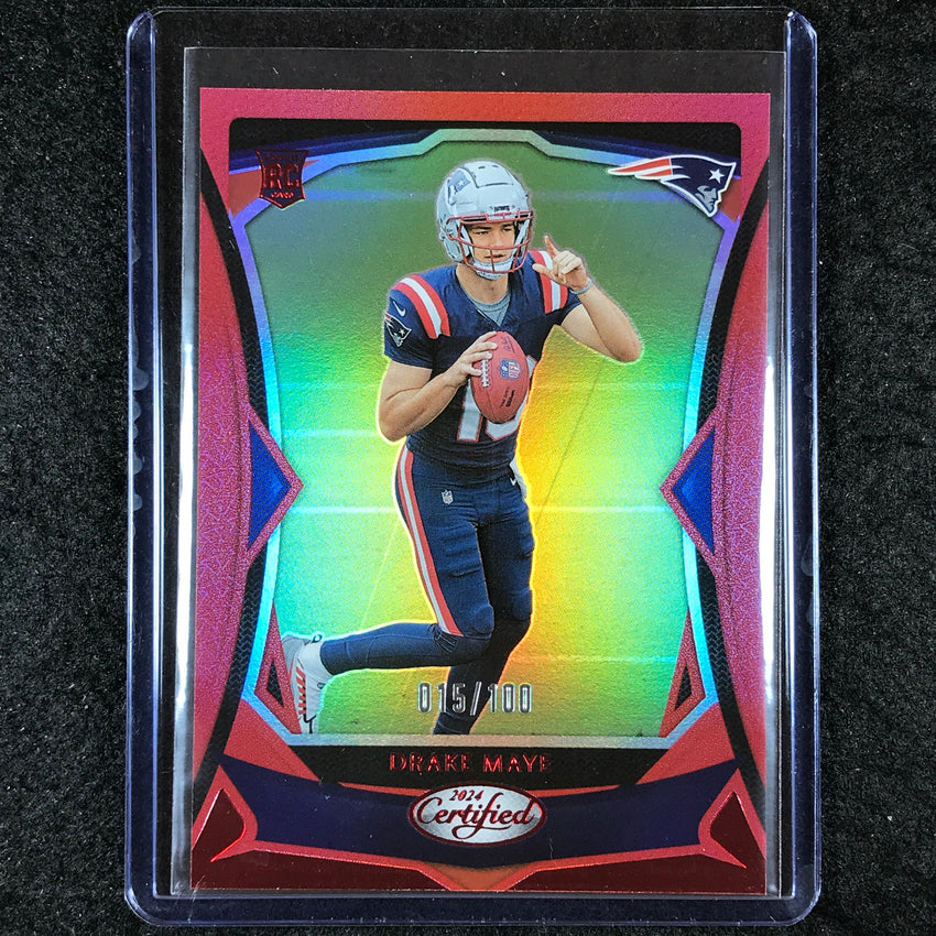 2024 Certified Football DRAKE MAYE Rookie Base Red Mirror 15/100 #103