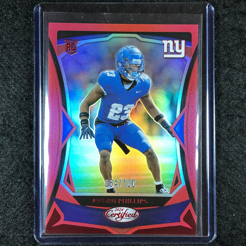 2024 Certified Football ANDRU PHILLIPS Rookie Base Red Mirror 64/100 #153