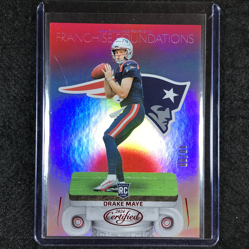 2024 Certified Football DRAKE MAYE Franchise Foundations Rookie Red Mirror 40/99