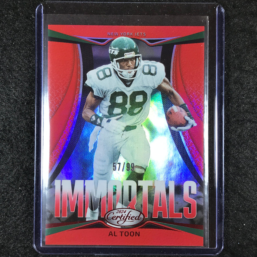 2024 Certified Football AL TOON Immortals Red Mirror 57/99
