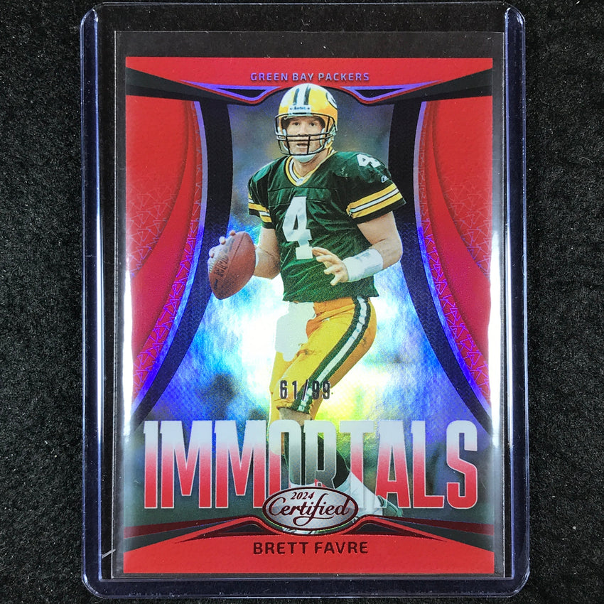 2024 Certified Football BRETT FAVRE Immortals Red Mirror 61/99