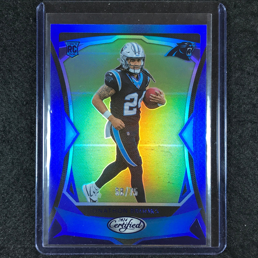 2024 Certified Football JONATHON BROOKS Rookie Base Blue Mirror 58/75