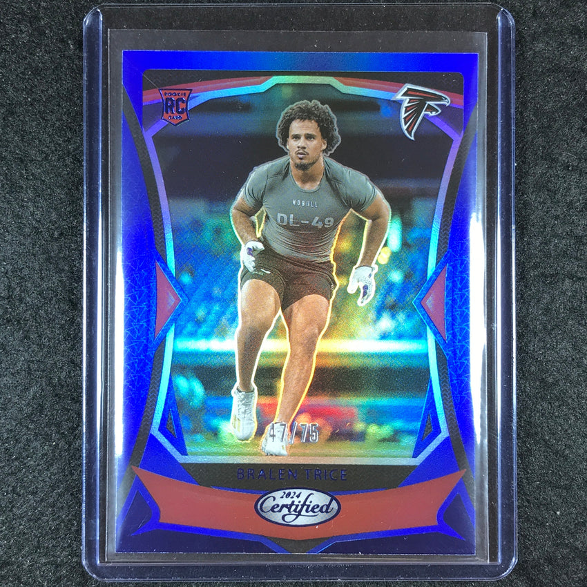 2024 Certified Football BRALEN TRICE Rookie Base Blue Mirror 47/75