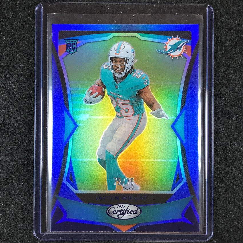 2024 Certified Football JAYLEN WRIGHT Rookie Base Blue Mirror 73/75