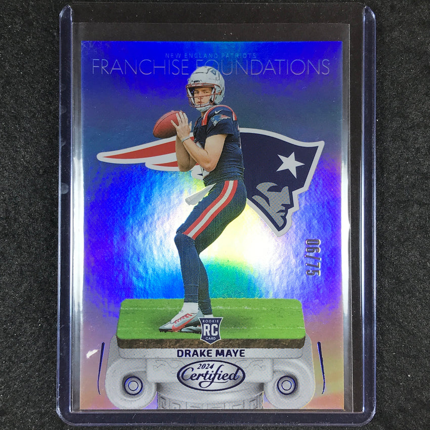 2024 Certified Football DRAKE MAYE Franchise Foundations Rookie Blue Mirror 6/75