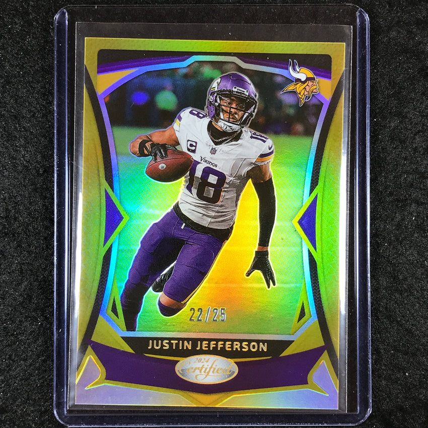 2024 Certified Football JUSTIN JEFFERSON Base Gold Mirror 22/25