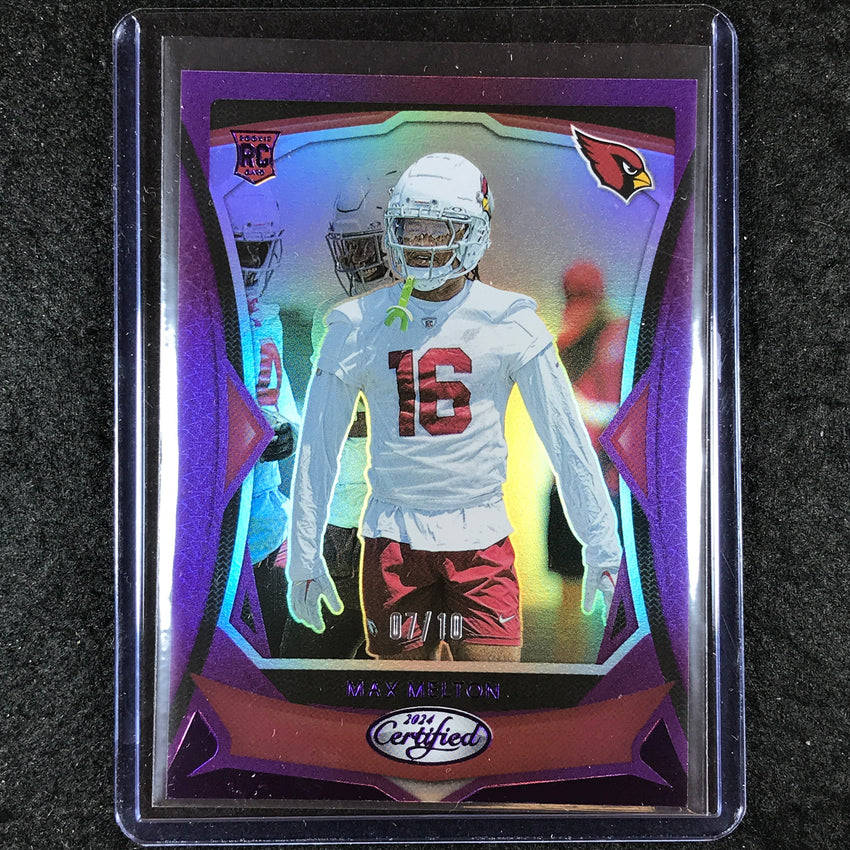 2024 Certified Football MAX MELTON Rookie Base Purple Mirror 7/10