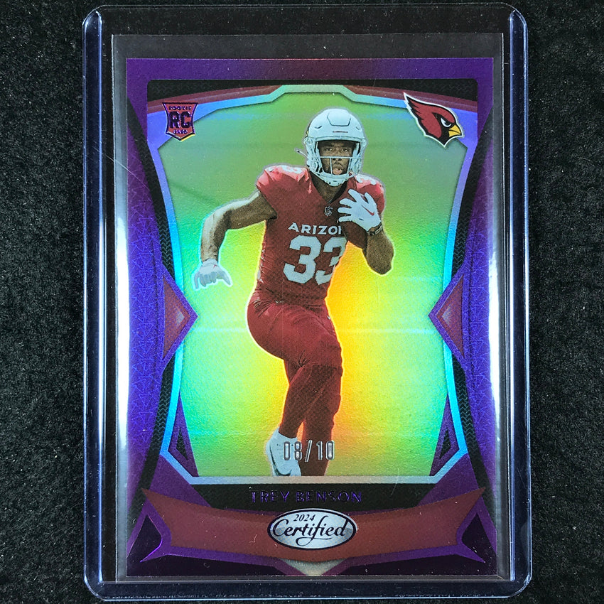 2024 Certified Football TREY BENSON Rookie Base Purple Mirror 8/10
