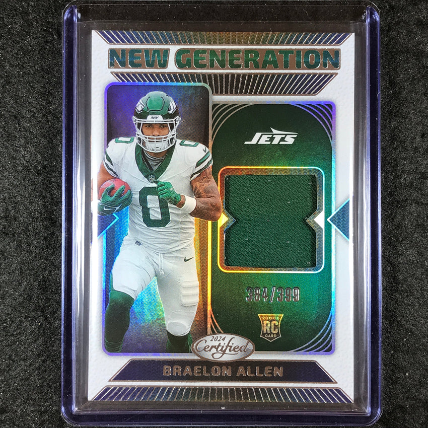2024 Certified Football BRAELON ALLEN New Generation Rookie Jersey Relic 384/399