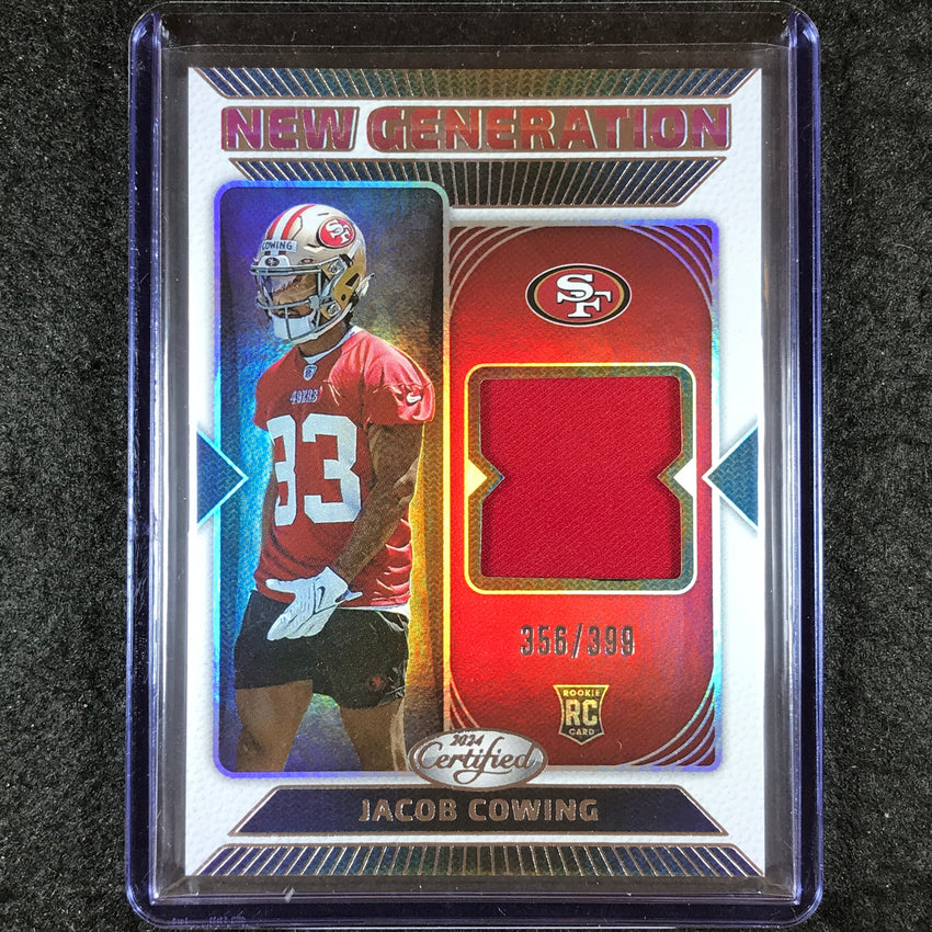 2024 Certified Football JACOB COWING New Generation Rookie Jersey Relic 356/399