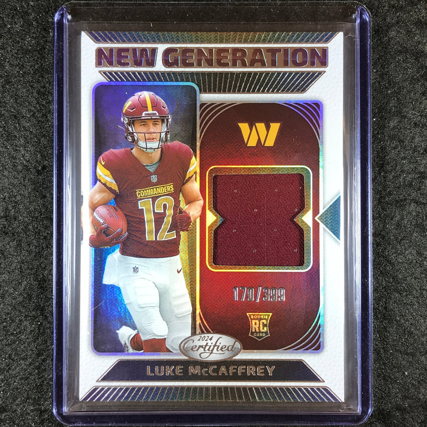 2024 Certified Football LUKE MCCAFFREY New Generation Rookie Jersey 170/399