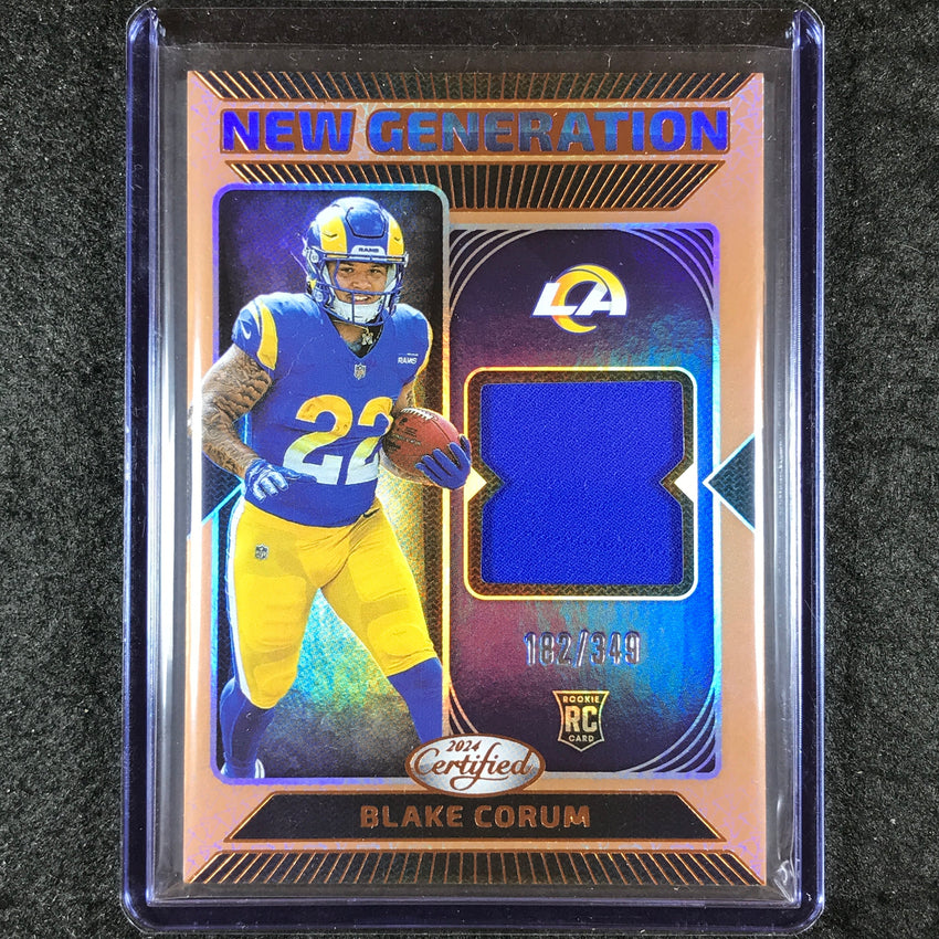 2024 Certified Football BLAKE CORUM New Generation Rookie Jersey Bronze 182/349