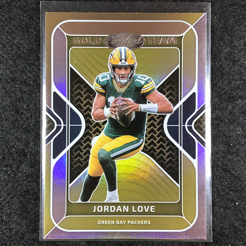 2024 Certified Football JORDAN LOVE Gold Team Base #JLE