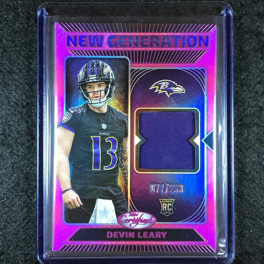 2024 Certified Football DEVIN LEARY New Generation Rookie Jersey Pink 71/299