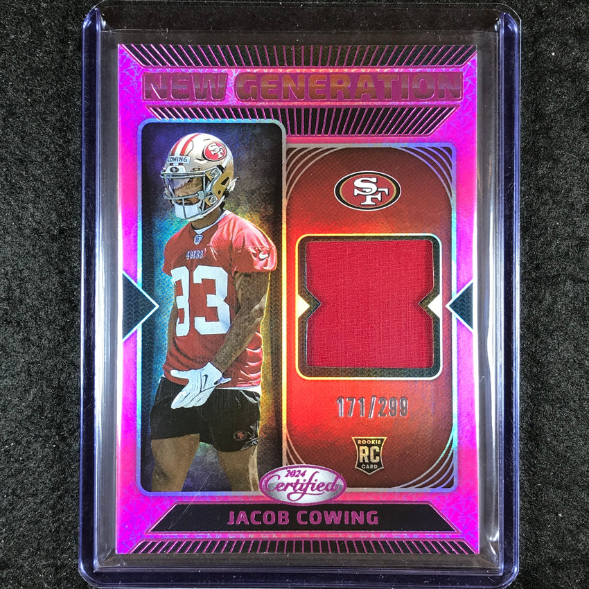 2024 Certified Football JACOB COWING New Generation Rookie Jersey Pink 171/299