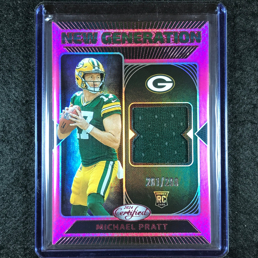 2024 Certified Football MICHAEL PRATT New Generation Rookie Jersey Pink 201/299
