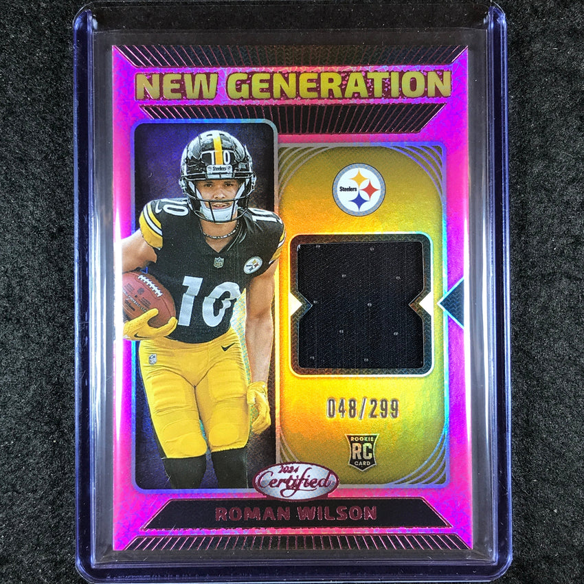 2024 Certified Football ROMAN WILSON New Generation Rookie Jersey Pink 48/299